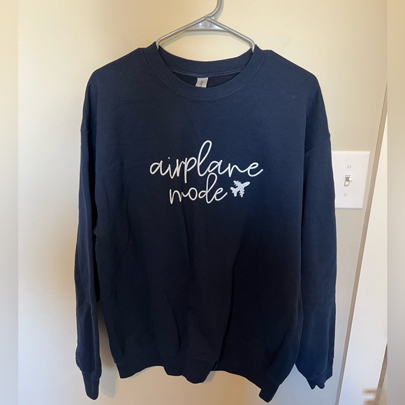 SOLD!❌ - Navy Blue Airplane Mode Sweater - Picture 1 of 3